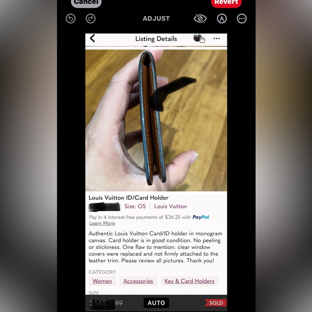 Authentic .Louis Vuitton Monogram Pattern Id Card… - image 8